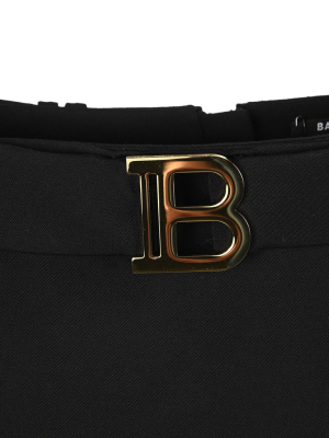 Balmain B Buckle Low-rise Mini Skirt