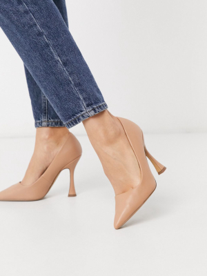 Asos Design Pippa Pointed Pumps In Camel