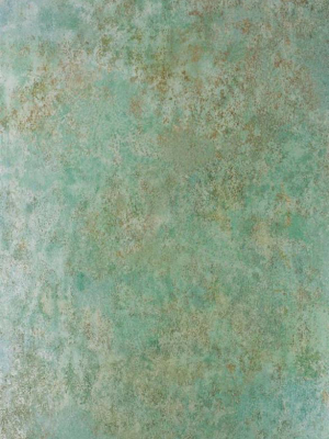 Fresco Wallpaper In Verdigris Metal From The Enchanted Gardens Collection By Osborne & Little