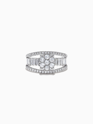 Effy Classique 14k White Gold Diamond Split Band Ring, 0.50 Tcw