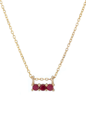 Ruby 3s Necklace