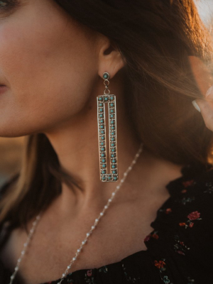 The Josie Earrings | Long Rectangle Dot