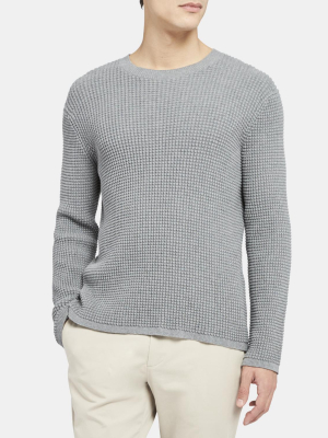 Crewneck Sweater In Textured Cotton