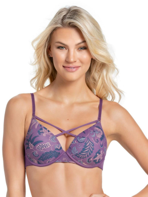 Leonisa Underwire Padded Push Up Bra For Women - 2 Way Strappy Bra