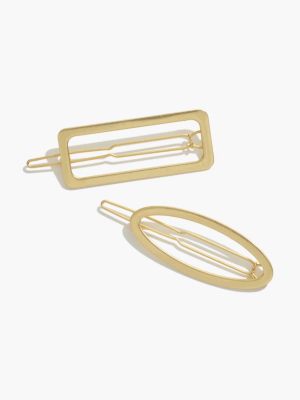 Two-pack Open Shape Hair Clips