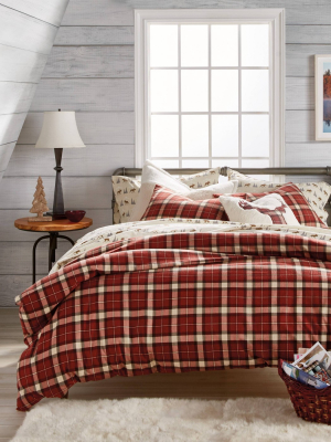 Autumn 3pc Plaid Comforter Set Red - G.h. Bass