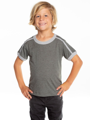 Boys Recycled Vintage Jersey Contrast Binding Short Sleeve Tee