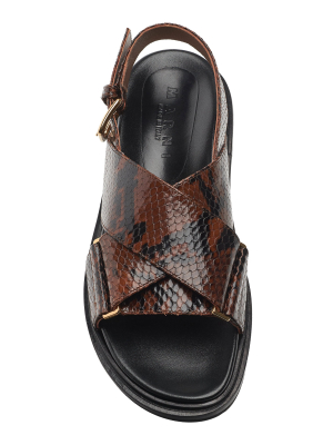 Fussbett Snake-effect Leather Slingback Sandals