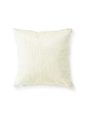 Ivory Cowhide - Small Throw Pillow