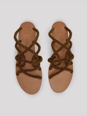 Muriel Teak Jute Sandals