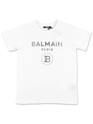 Balmain Kids Logo Printed T-shirt