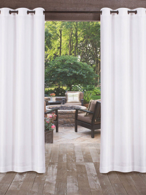 Biscayne Indoor/outdoor Two Tone Textured Room Darkening Window Curtain Panel - Exclusive Home