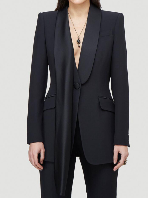 Alexander Mcqueen Shawl Lapel Scarf Blazer