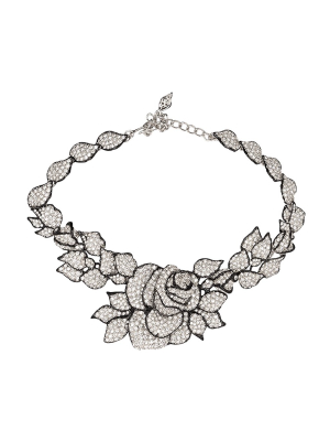 Pavé Rose Necklace