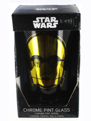 Funky People Star Wars C3po Chrome Pint Glass