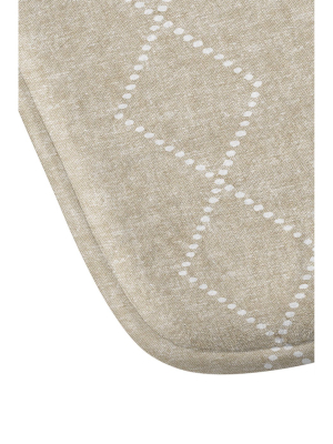 Little Arrow Design Co Geometric Boho Diamonds Memory Foam Bath Mat Brown - Deny Designs