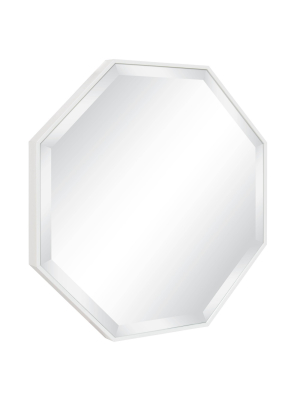 25" X 25" Rhodes Framed Octagon Wall Mirror White - Kate And Laurel