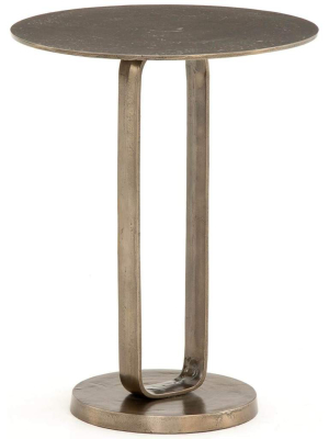 Douglas End Table, Aged Bronze