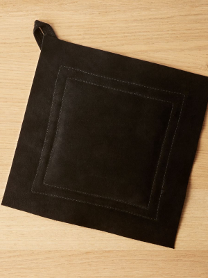 Black Suede Pot Holder/trivet