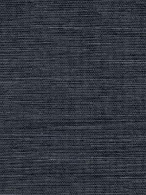 Navy Sisal Grasscloth Wallpaper