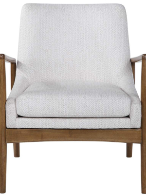 Bev White Accent Chair