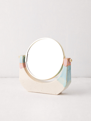 Soft Stripe Tabletop Mirror
