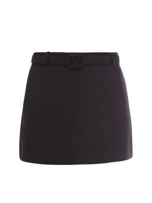 Valentino Vlogo Belt Mini Skirt