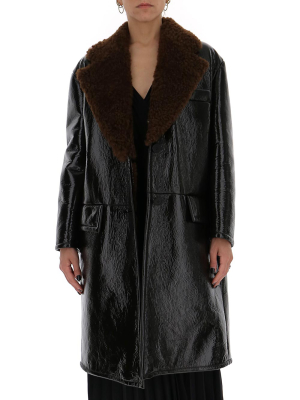 Prada Fur Collar Detaild Buttoned Coat