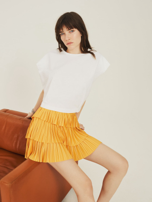 Pleated Mini Skirt