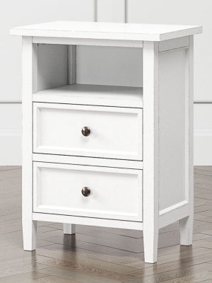 Harbor White 2-drawer Nightstand