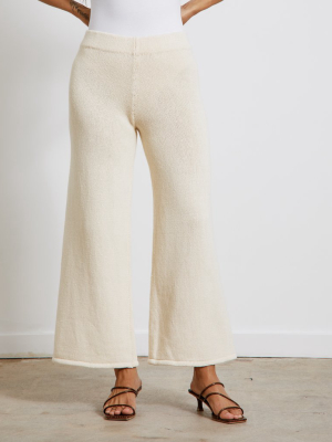 Rem Knit Lounge Pants In Ecru