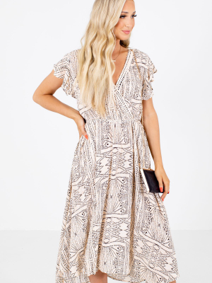 Evening In Spain Patterned Midi Dress