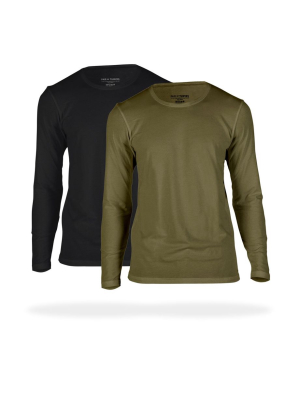 Supersoft Long Sleeve Crew Neck Tee 2 Pack