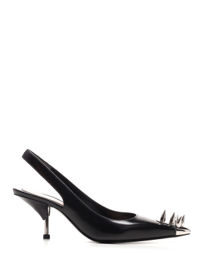 Alexander Mcqueen Spike Studded Slingback Pumps