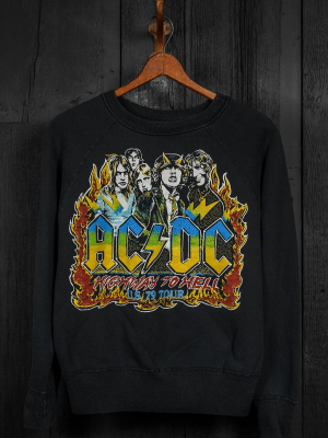 Ac/dc Back In Black Shrunken Sweatshirt