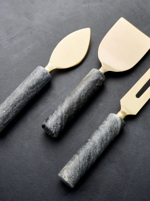 Hayes Marble Cheese Tools, Set Of 3