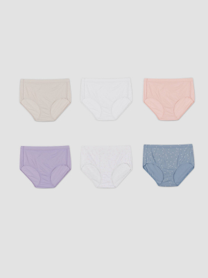 Hanes Women's 6pk Pure Comfort Organic Cotton Briefs - Assorted