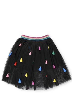 Stella Mccartney Kids Tassel Embellished Tulle Skirt