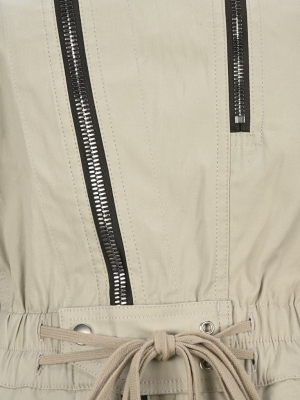 Rick Owens Gary Zipped Drawstring Jumpsuit