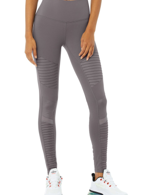 High-waist Moto Legging - Purple Dusk