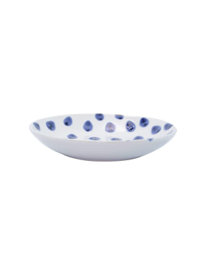 Vietri Viva Santorini Dot Pasta Bowl - Blue & White