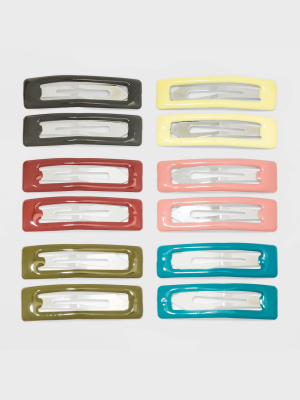 Epoxy Finish Rectangle Metal Snap Clip Set 12pc - Wild Fable™