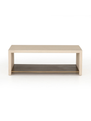 Hugo Coffee Table In Parchment White