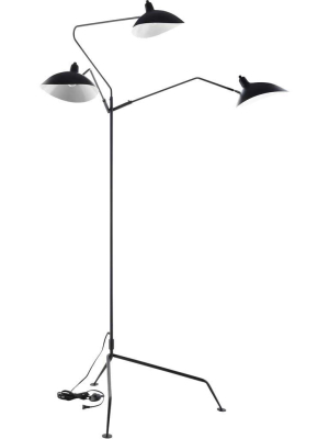 Vision Stainless Steel Floor Lamp Black