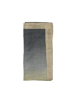 Kim Seybert Dip Dye Napkin In Sage & Midnight - Set Of 4