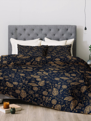 Iveta Abolina Crystalline Water Comforter Set Navy - Deny Designs