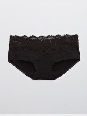 Aerie Cotton Eyelash Lace Boybrief Underwear