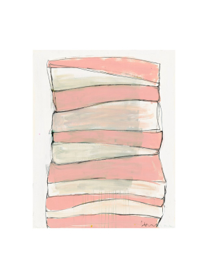 Summer Stripes Peach Art Print