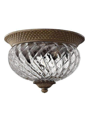 Bath Plantation Flush Mount Pearl Bronze