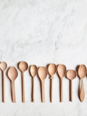 Set Of 13 Small Baker’s Dozen Wood Spoons